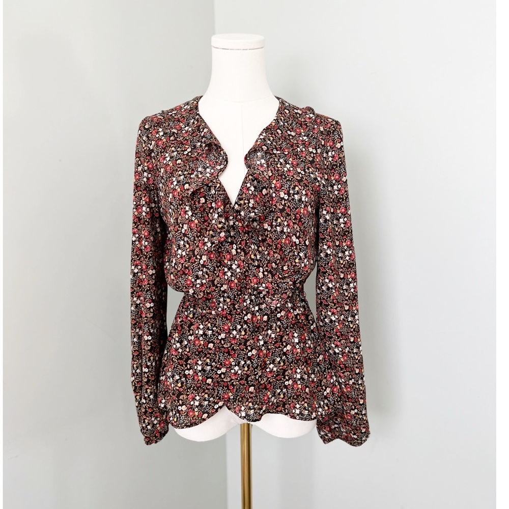 MAX STUDIO Floral Ruffle Women's Top NWT
